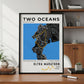 Framed Poster of Ultra Marathon Two Oceans Marathon Dark Bookshelf