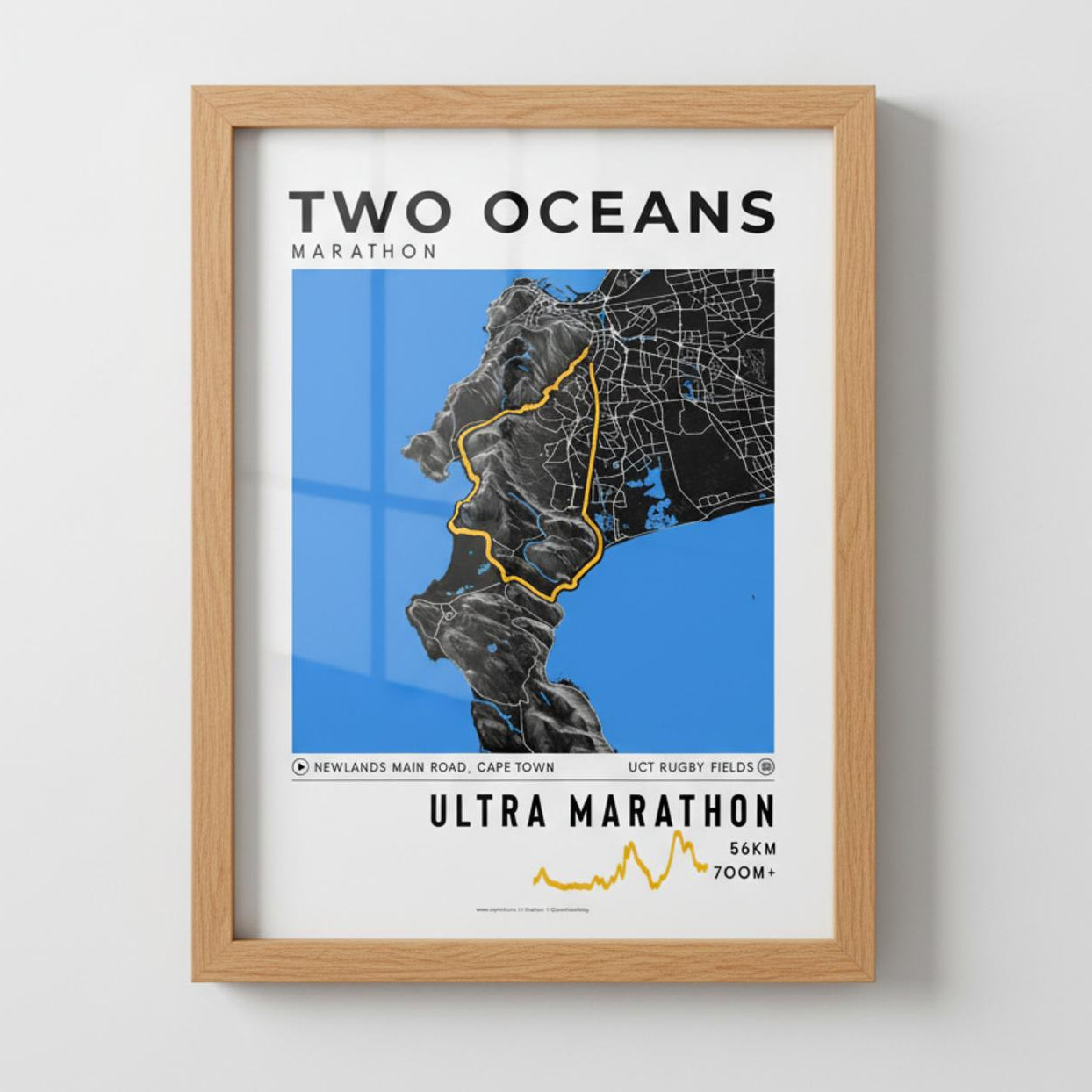 Framed Poster of Ultra Marathon Two Oceans Marathon Dark Ecommerce Studio