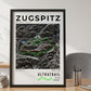 Framed poster of ultratrail zugspitz ultra trail dark bookshelf