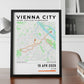 Framed Poster of Vienna City Half Marathon Light Bookshelf