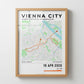 Framed Poster of Vienna City Half Marathon Light Ecommerce Studio