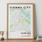 Framed Poster of Vienna City Half Marathon Light Legacy Corner