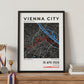 Framed Poster of Vienna City Marathon Dark Legacy Corner