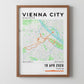 Framed Poster of Vienna City Marathon Light Ecommerce Studio