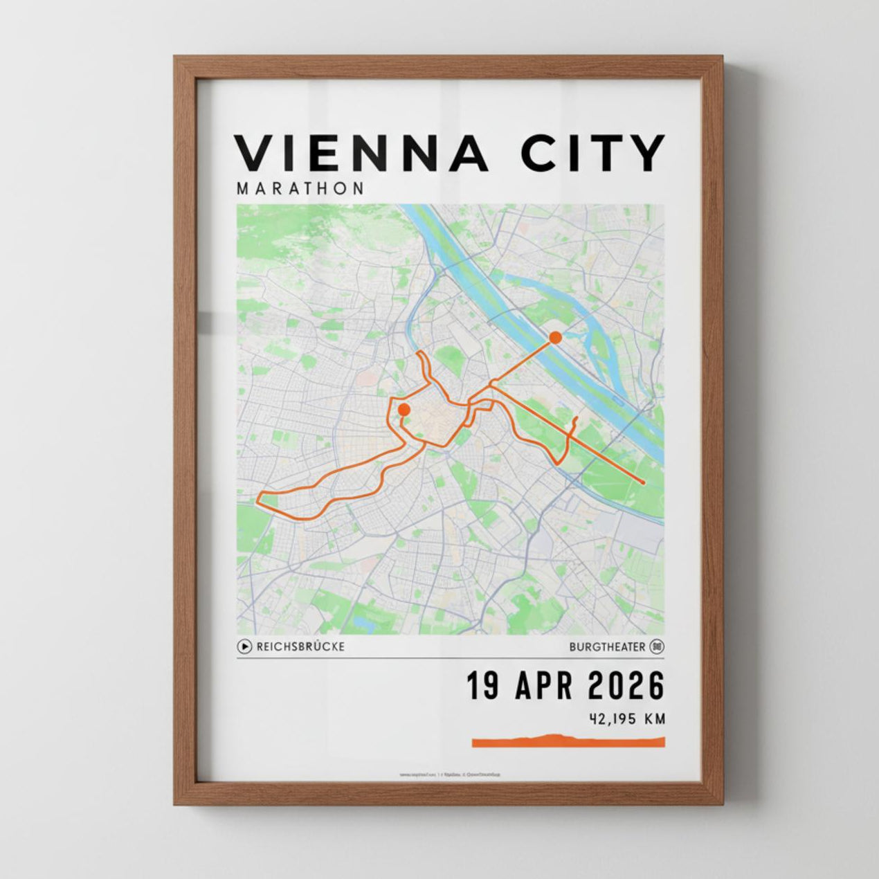 Framed Poster of Vienna City Marathon Light Ecommerce Studio