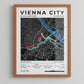 Framed Poster of Vienna City Marathon Relay Dark Ecommerce Studio