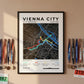 Framed Poster of Vienna City Marathon Relay Dark Finisher Wall