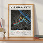 Framed Poster of Vienna City Marathon Relay Dark Legacy Corner