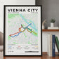 Framed Poster of Vienna City Marathon Relay Light Bookshelf