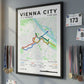 Framed Poster of Vienna City Marathon Relay Light Finisher Wall