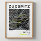Framed poster of zut zugspitz ultra trail dark ecommerce studio