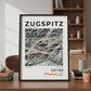 Framed poster of zut zugspitz ultra trail light bookshelf